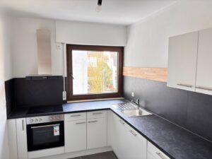 Renovierte Küche mit Einbauküche